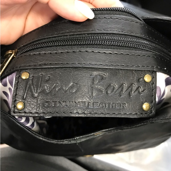 Nino Bossi Handbags Black Trisha Leather Hobo - Picture 5 of 7